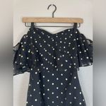 Lovers + Friends  Revolve Lush Strapless Dress in Black Gold Polka Dot size Small Photo 10