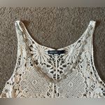 Origami Floral Lace Knit Diamond Tank Top Silver Photo 1