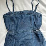 Denim maxi dress with side cutouts Blue Size XS Photo 1