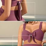 Summer Mae Ribbed Maternity Bikini Swimsuit High Waisted Size 12 NWT #2169 Pink Photo 1