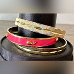 Vineyard Vines  Raised Logo Bangle with 2 Additional Gold Bangles Photo 0
