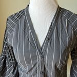 Alpha & Omega  Striped Balloon Sleeve Top Photo 1