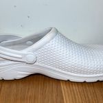 White Nursing Shoes Womens Size 7 38 Slip Resistant Hospital Clogs Rubber Photo 4