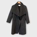 NORDSTROM SIGNATURE Textured Double Face Wool & Cashmere Coat Size XXS Gray Photo 3