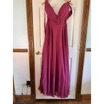 Chiffon Maxi Dress Formal Gown Bridesmaid Dress Sleeveless Purple Size 6 Photo 6