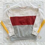 ⟡ TNA Colorblock Crewneck Sweatshirt size M ⟡ Red Size M Photo 0