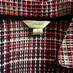 Christopher & Banks  Women’s Pink Plaid Waffle Knit Jacket G3 Photo 2