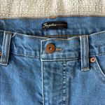 Supplies Blue Distressed Jean Shorts with Frayed Hem Photo 5
