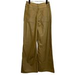 Topshop Pants Womens Size US 4 Wide Leg High Waist Leather Feel Photo 2