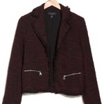 Laundry by Shelli Segal Fringe Trim Open Front Crop Blazer Size XL Photo 2