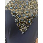 Betsy and Adam Women Navy Sequin Beaded Embellished Gown maxi Lining Dress Size 4 Photo 15
