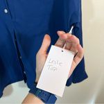 Amanda Uprichard NWT Leslie Blouse in Blue Women’s Size Small MSRP $268 Photo 9