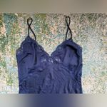 Victoria's Secret Victoria’s Secret navy blue lace trim short nightgown, size large Photo 3