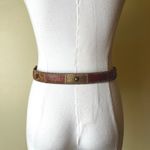 Nanni Milano Patchwork Tooled‎ Leather Belt Size 30 NWT with Dust Bag Y2K Brown Photo 2
