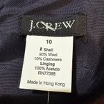 J.Crew Womens Navy Blue Wool Cashmere Blend Back Zip Sleeveless Top 10 New NWT Photo 2