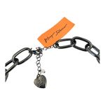 Betsey Johnson NEW  SPIDER CHAIN NECKLACE Chunky Black Chain 18" Goth Halloween Photo 5