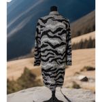 Chico's  Gray Black Patterned Knit Cardigan Sweater Women S‎ Mohair Blend CHIC Photo 2