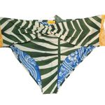 Agua Bendita Reversible Swim Bikini Bottoms Blue Floral Green White Size 3XL New Photo 2