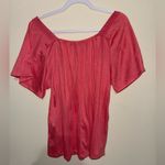 Absolutely Famous  Pink Blouse with Lace Trim Photo 2