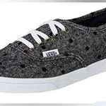 Vans woven sneakers gray with black polka dots unisex sizing Photo 0