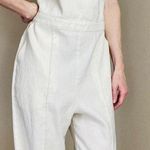 Jonathan Simkhai Ivory Cream Wide Leg Open Back Button Detail Linen Jumpsuit Photo 0