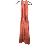 Sandro Elsa Crinkle Open Back Midi Dress Antique Rose Sz 38 Photo 2