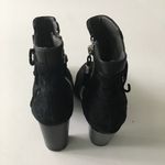 Adrienne Vittadini Black Suede 4" Heeled Ankle Boots Womens Size 6 Side Zippers Photo 6