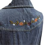 Roxy Jean Jacket with Embroidered Flowers | Vintage |Sz. S | EUC Photo 5