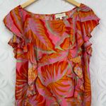 Cynthia Rowley  Tropical Floral Ruffle Rayon Blouse Size S NWT Photo 6