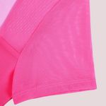 NWT REORIA Mesh Sleeve Square Neck Bodysuit – Hot Pink – Small Photo 4