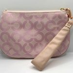 Coach  Pink Signature Canvas Wristlet Photo 1