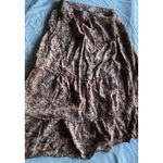 Japna  Floral Maxi Skirt Women’s Sz L Black Pink Wrap Ruffle Hem Cottagecore Photo 4