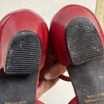 Valley Lane Women Red Leather T Strap Heels Pointed Toe Buckle Ankle Strap Shoes Size 6 Photo 5