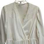 VTG JC Penny’s 2pc peignoir set nightgown robe Size Medium off white long nylon Photo 1