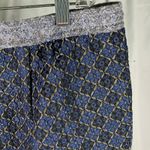 Free People Harley Pant Womens Large Jacquard Blue Gold Geometric Drawstring Photo 1