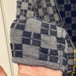 Anthropologie HWR Blue Checkered Deep V Neck Silk Blend Long Sleeve Cardigan Photo 3