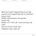 These Three Boutique Faux Leather Leggings  Photo 4