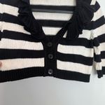 Moschino  Striped Ruffled Cropped Cardigan size us 8 Photo 2