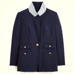 J.Crew NWT Tall Vivienne Blazer in Navy Italian Bi-stretch Wool Blend Jacket 16T Photo 1
