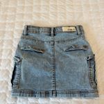 Lovegen Multi Cargo Denim Skirt Mini Blue Size 0 Photo 1