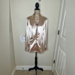 NTM: Savanna Jane NWT Satin Champagne Colored Soft Blazer Size 1X Gold Photo 1