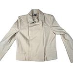 Ann Taylor LOFT Jacket Womens Size 14 Beige Long Sleeve Full Zip Collared Photo 0