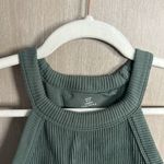 Aerie Green Ribbed Halter Top Photo 1