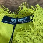 ZARA NWT  Yellow Guipure Lace Dress Keyhole Back Rope Lace Size S Photo 14