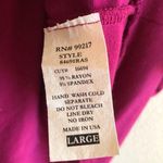 Moa Moa  Top Pink Sequin Floral Bib Cap Slv Tee L Photo 7