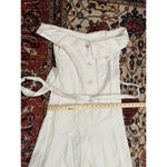 Alexis Women’s  — Evy White Linen Jumpsuit with Belt Photo 3