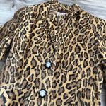 Vintage C’est Commeça Leopard Print Faux Fur Blazer Jacket Size 40 (US Medium) Brown Photo 0