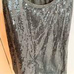 Bozzolo Gray Sequin Smocked Tank Top Photo 1