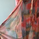 Jumpsuit with long cardigan with belt multicolor form fitting says XL bu… Multiple Size Tag says XL but runs small fits like Large Photo 0