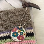 Rosetti  Vintage Woven Knit Crossbody Striped Bag w Charm Photo 2